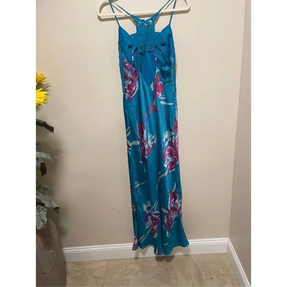 NWT Free People Forever Yours Maxi in River Combo Size XS